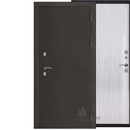 Уличная дверь Термо-3 антик темное серебро/меламин венге светлый