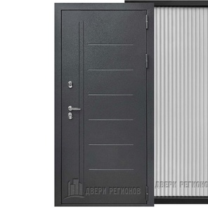 Уличная дверь Страж Т1 TERMO букле графит/белоснежная мягкая шагрень