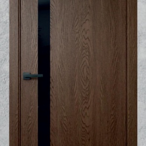 Межкомнатная дверь Скай-10 черный лакобель текстурированный орех