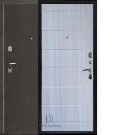 Входная дверь Галеон-2 антик темное серебро/сандал светлый