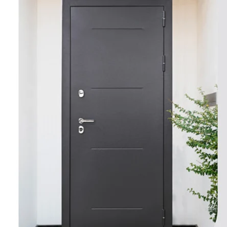 Уличная дверь Термо серебро,Опал