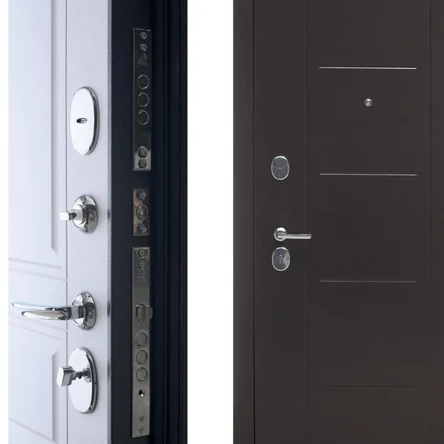 Входная дверь Максима 100 медь/белое дерево