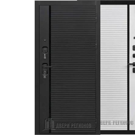 Входная дверь Стайл черная мягкая шагрень/белоснежная мягкая шагрень