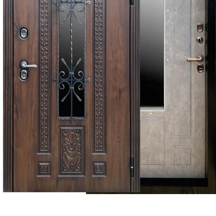 Уличная дверь с терморазрывом Лацио дуб/светлый бетон