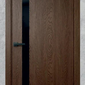 Межкомнатная дверь Скай-10 черный лакобель текстурированный орех