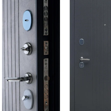 Входная дверь Максима букле графит/бетон серый