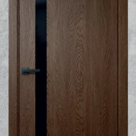 Межкомнатная дверь Скай-10 черный лакобель текстурированный орех