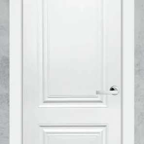 Межкомнатная дверь Симпл-2 белая эмаль с врезкой под замок