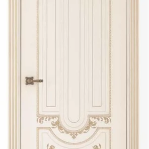 Межкомнатная дверь Александрия слоновая кость патина золото